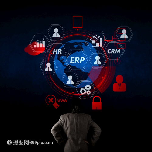 將企業(yè)情報(bào)生產(chǎn)客戶關(guān)系管理模塊和HR圖聯(lián)系起來的企業(yè)資源規(guī)劃系統(tǒng)機(jī)構(gòu)資源規(guī)劃架
